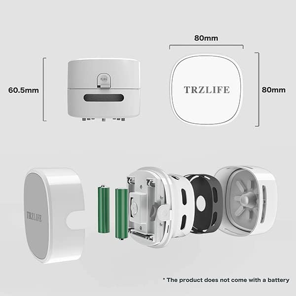 TRZLIFE Desk Vacuum Cleaner, Upgraded Mini Table Vacuum Improved Details Higher Suction More Durable Rechargeable Energy Saving Mini Vac Picks up Tiny Items Crumbs Flakes for Desktop Drawer Countertop