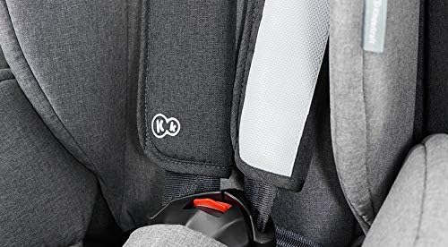 Kinderkraft Car Seat SAFETY FIX, Booster Child Seat, with Isofix, Top Tether, Adjustable Headrest, for Toddlers, Infant, Group 1/2/3, 9-36 Kg, Up to 12 Years, Safety Certificate ECE R44/04, Gray