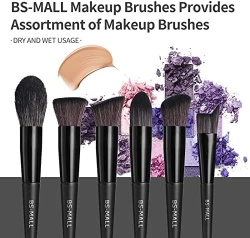 BS-MALL Makeup Brush Set 18 Pcs Premium Synthetic Foundation Powder Concealers Eye shadows Blush Makeup Brushes Champagne Gold Cosmetic Brushes