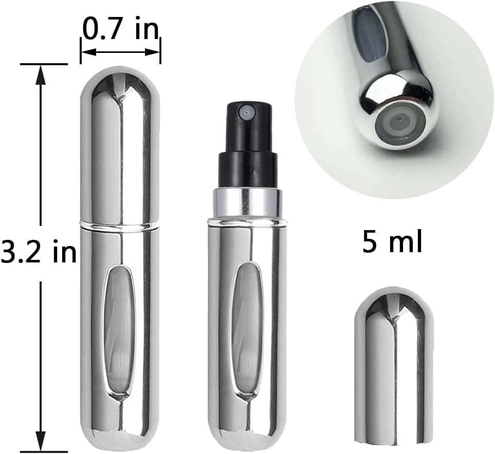 3 Pcs Perfume Atomiser Refillable, TAME 5 ml Travel Perfume Bottle tomizer Spray Portable Empty Fragrance Container for Aftershave Holiday and Night Out