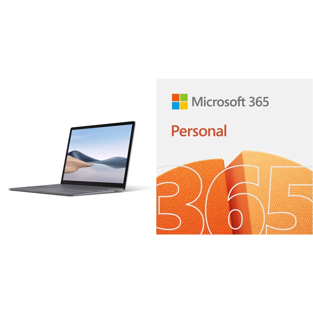 Microsoft Surface Laptop 4 Super-Thin 13.5 Inch Touchscreen Laptop (Platinum) – 6x Cores AMD Ryzen 5 with Radeon Graphics (Microsoft Surface Edition) 8 GB RAM, 256 GB SSD, Windows 10 Home, 2021 Model