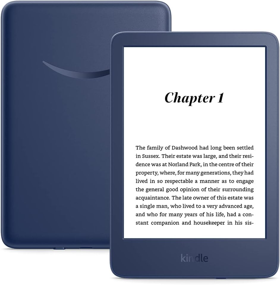 Kindle (2022 release) – The lightest and most compact Kindle, now with a 6”, 300 ppi high-resolution display, and 2x the storage | Black