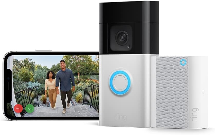 Introducing Ring Battery Video Doorbell Plus by Amazon | Wireless Video Doorbell Camera with 1536p HD Video, Head-To-Toe View, Colour Night Vision, Wifi, DIY | 30-day free trial of Ring Protect