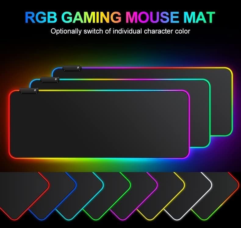KASTWAVE RGB Gaming Mouse Pad - Transform Your Gaming Experience, 12 Lighting Modes, 2 Brightness Levels, Anti-Slip Waterproof Surface, Large Extended Mouse Mat (31.5 x 11.8 Inch)