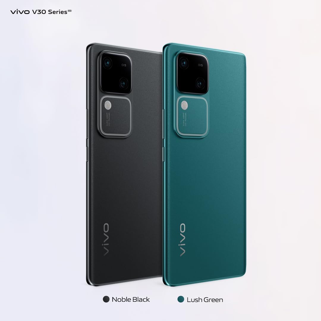 vivo V30 5G (Lush Green, 12GB+12GB RAM, 256GB) | Slimmest 3D Curved 1.5K AMOLED 120Hz Display | 50MP AF Group Selfie | Aura Light OIS