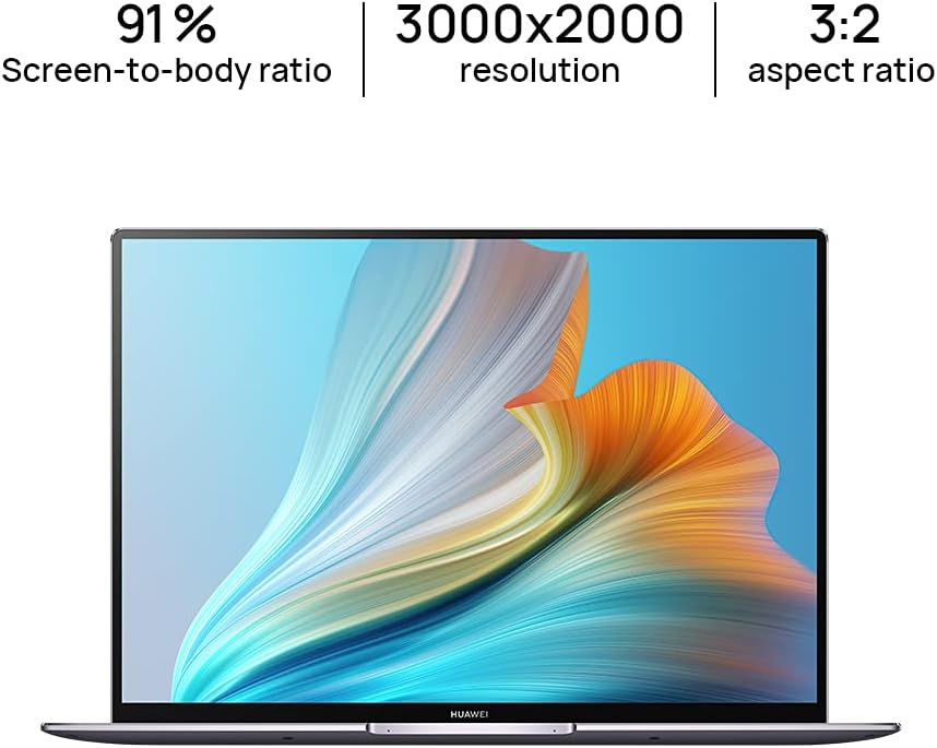 Huawei Matebook X Pro 2021 Laptop, Win 10 Home, 3K Fullview Touchscreen Display,Metallic Body, 11Th Gen Intel I7 Processor, 16Gb +1Tb,Space Gray