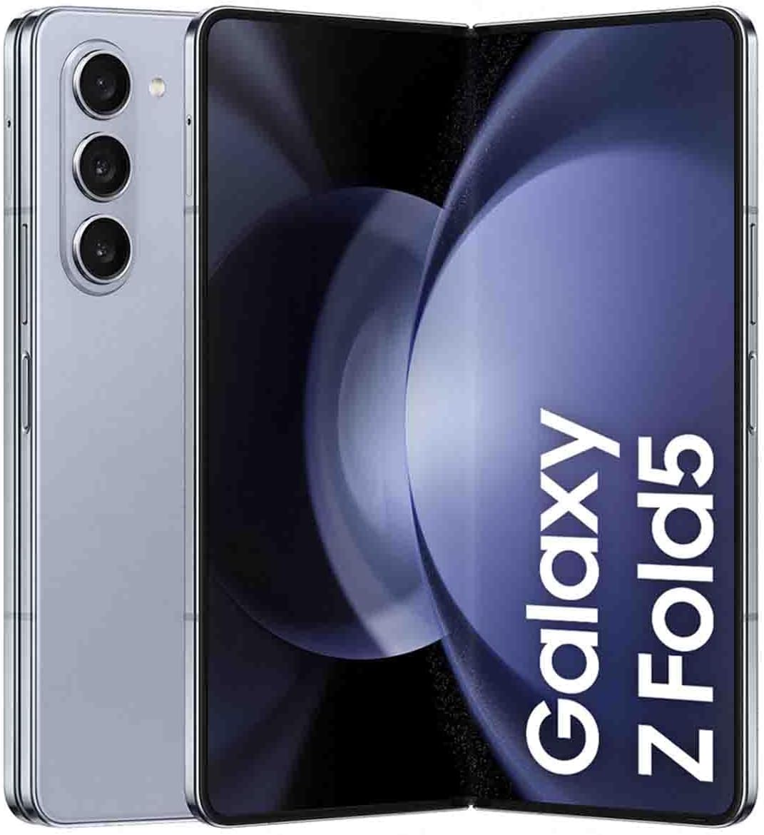 Samsung Galaxy Z Fold5 Folding Phone, Android Smartphone, 12GB RAM, 512GB Storage, Extended Battery Life, High Resolution Camera, Icy Blue