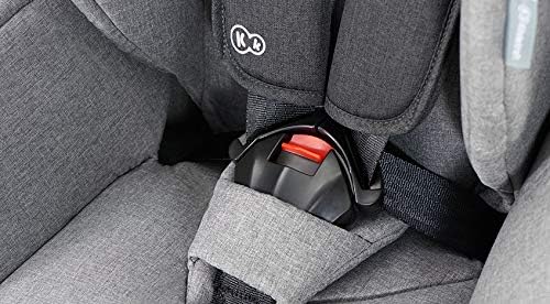 Kinderkraft Car Seat SAFETY FIX, Booster Child Seat, with Isofix, Top Tether, Adjustable Headrest, for Toddlers, Infant, Group 1/2/3, 9-36 Kg, Up to 12 Years, Safety Certificate ECE R44/04, Gray