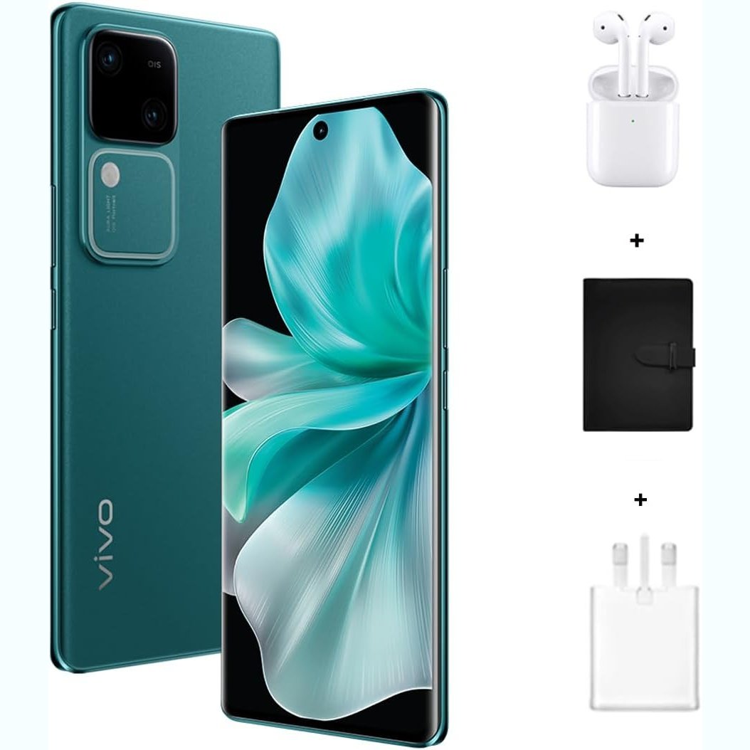 vivo V30 5G (Lush Green, 12GB+12GB RAM, 256GB) | Slimmest 3D Curved 1.5K AMOLED 120Hz Display | 50MP AF Group Selfie | Aura Light OIS
