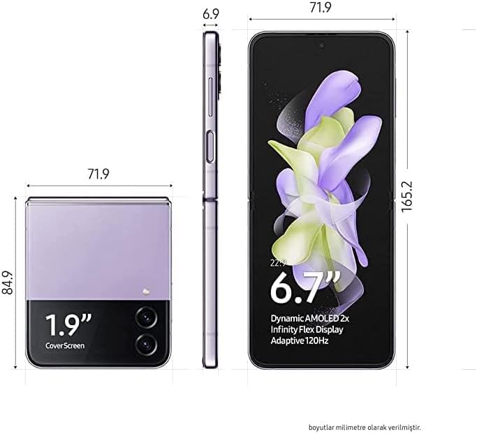 Samsung Galaxy Flip4 256/8 GB Mobile Phone, Graphite (International Version)