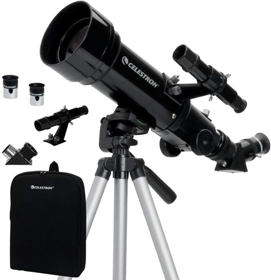 Celestron Travel Scope 70 Portable Telescope, Black