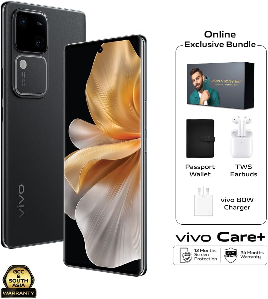 vivo V30 5G (Lush Green, 12GB+12GB RAM, 256GB) | Slimmest 3D Curved 1.5K AMOLED 120Hz Display | 50MP AF Group Selfie | Aura Light OIS
