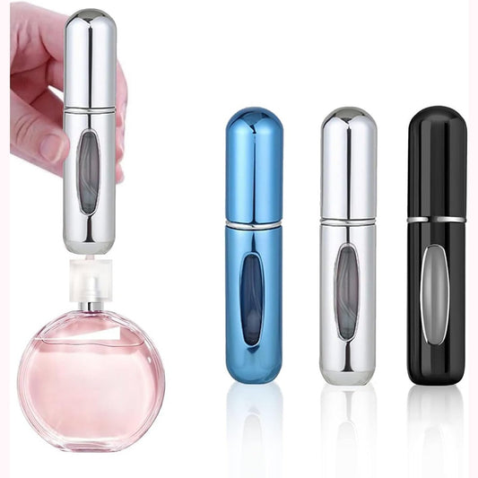 3 Pcs Perfume Atomiser Refillable, TAME 5 ml Travel Perfume Bottle tomizer Spray Portable Empty Fragrance Container for Aftershave Holiday and Night Out