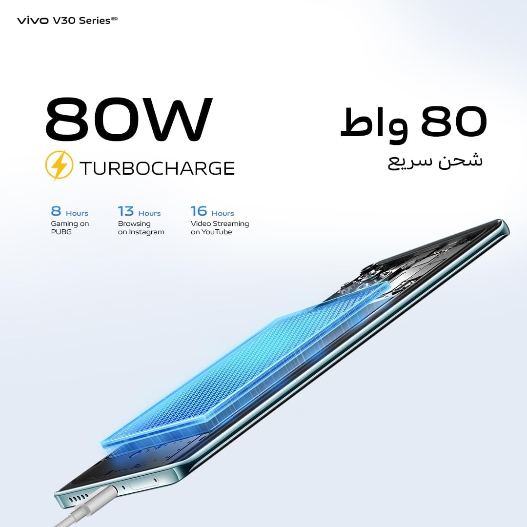 vivo V30 5G (Lush Green, 12GB+12GB RAM, 256GB) | Slimmest 3D Curved 1.5K AMOLED 120Hz Display | 50MP AF Group Selfie | Aura Light OIS