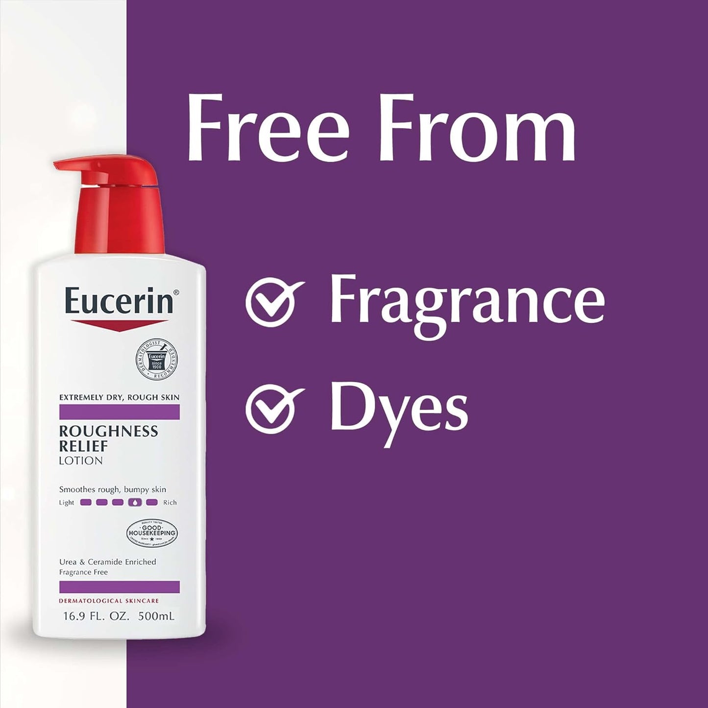 Eucerin Roughness Relief Lotion - Full Body Lotion for Extremely Dry, Rough Skin - 16.9 fl. oz. Pump Bottle