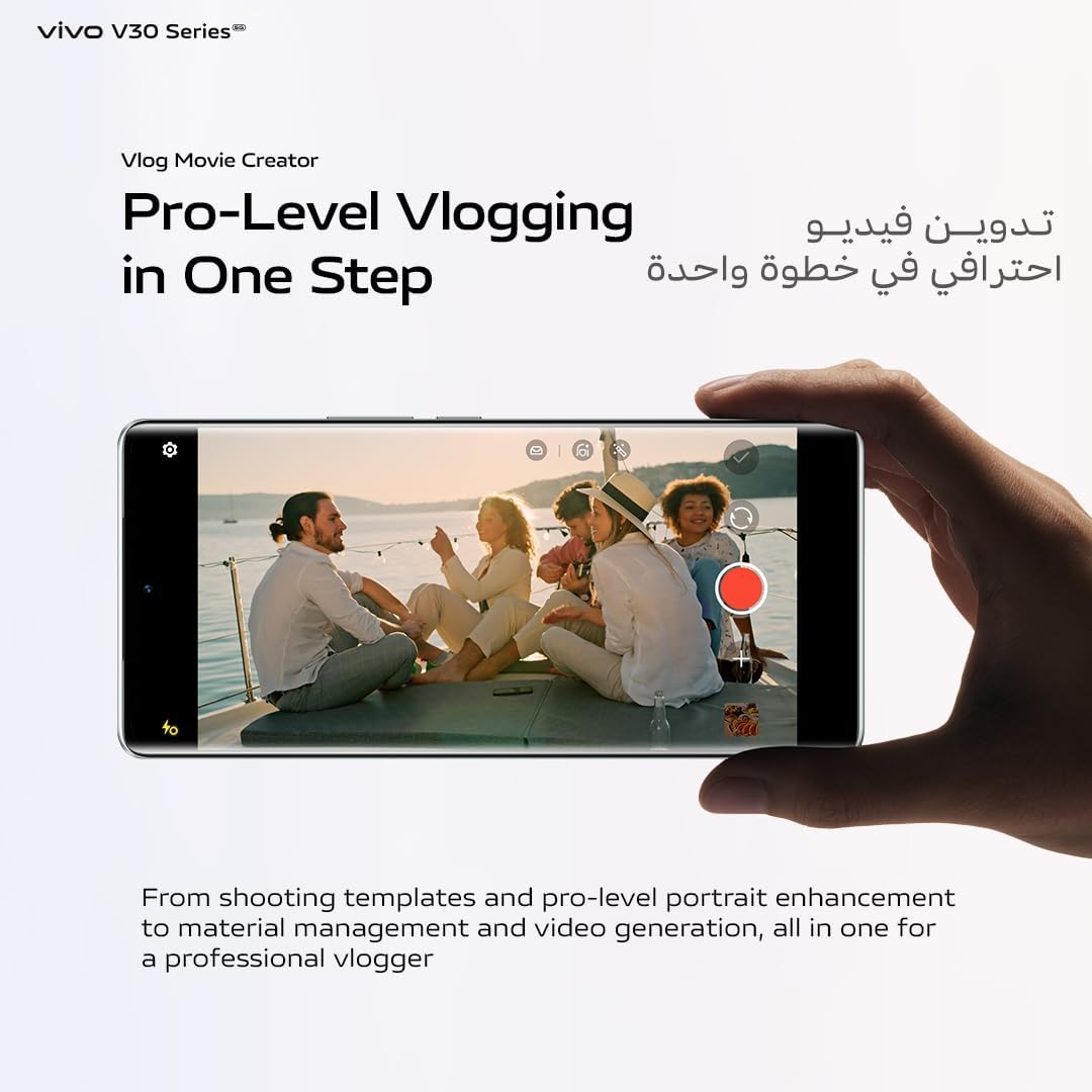 vivo V30 5G (Lush Green, 12GB+12GB RAM, 256GB) | Slimmest 3D Curved 1.5K AMOLED 120Hz Display | 50MP AF Group Selfie | Aura Light OIS