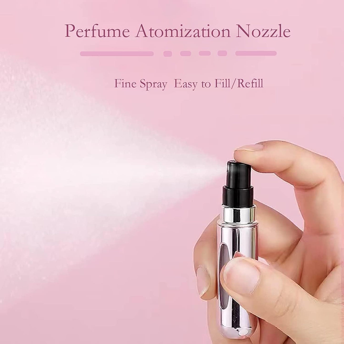 3 Pcs Perfume Atomiser Refillable, TAME 5 ml Travel Perfume Bottle tomizer Spray Portable Empty Fragrance Container for Aftershave Holiday and Night Out