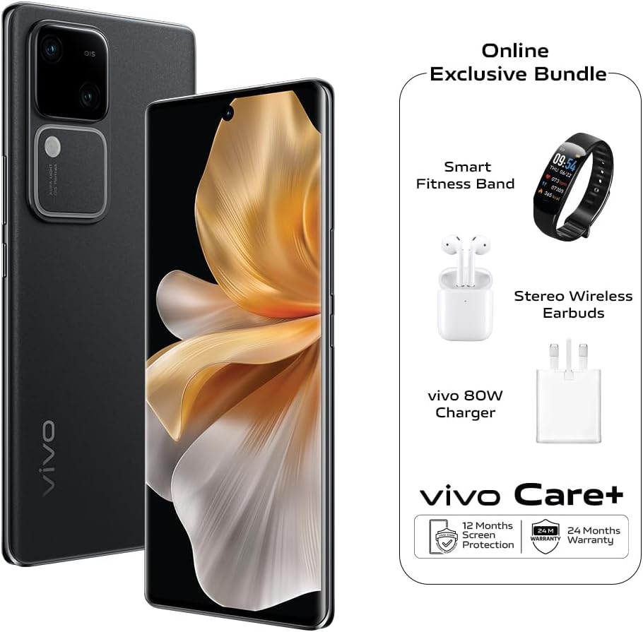 vivo V30 5G (Lush Green, 12GB+12GB RAM, 256GB) | Slimmest 3D Curved 1.5K AMOLED 120Hz Display | 50MP AF Group Selfie | Aura Light OIS