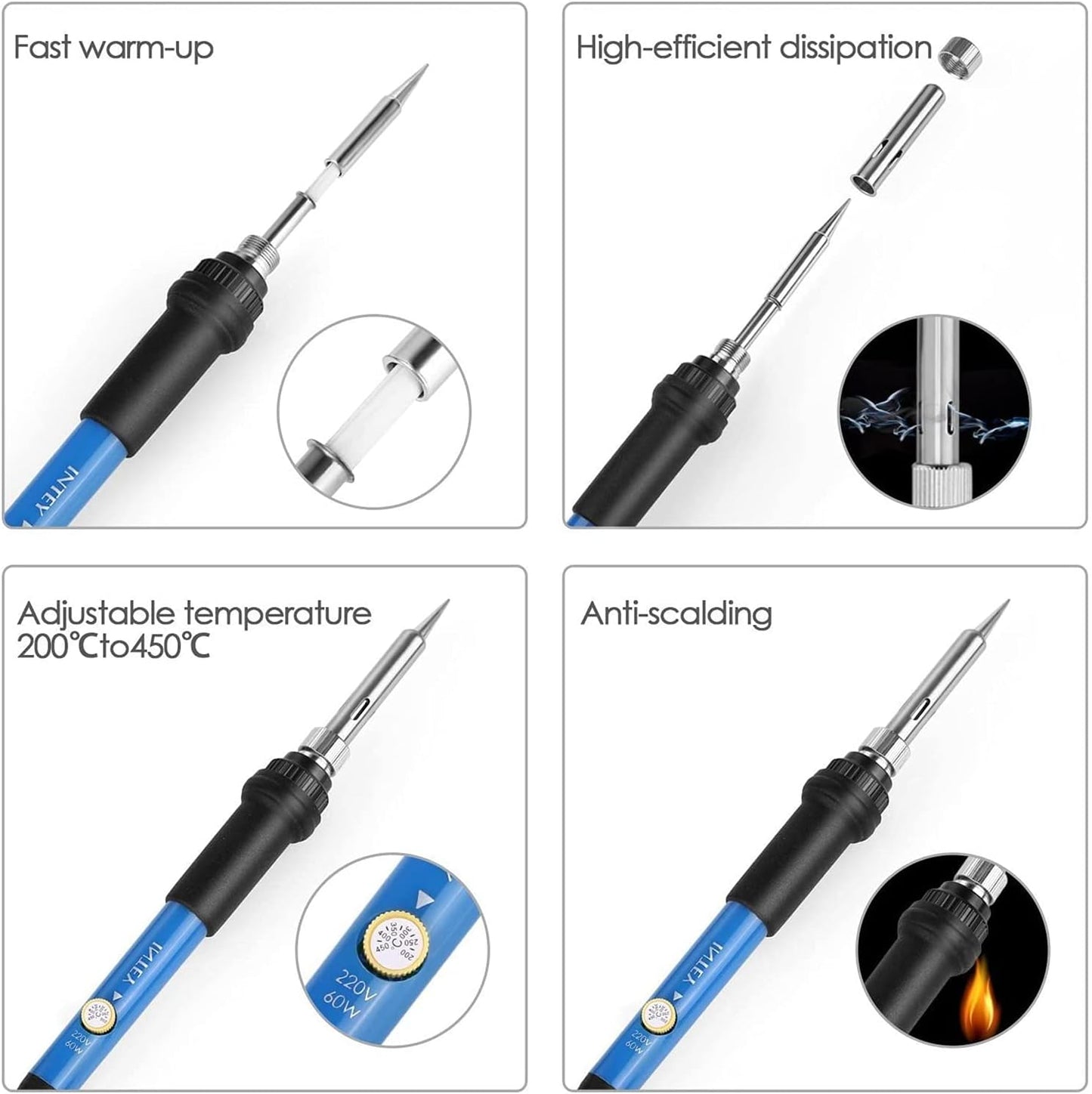 Other Adjustable Temperature 60w Electric Soldering Iron Welding Tool Kit