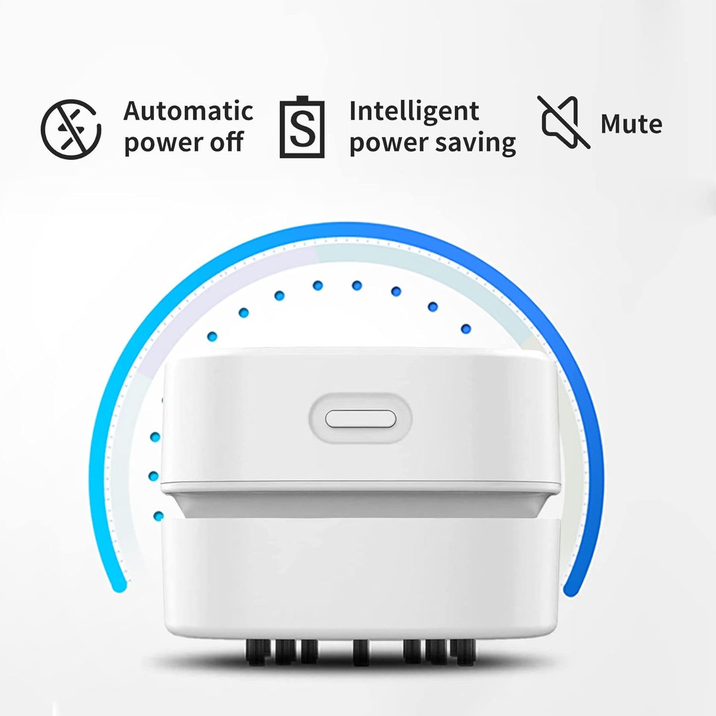 TRZLIFE Desk Vacuum Cleaner, Upgraded Mini Table Vacuum Improved Details Higher Suction More Durable Rechargeable Energy Saving Mini Vac Picks up Tiny Items Crumbs Flakes for Desktop Drawer Countertop