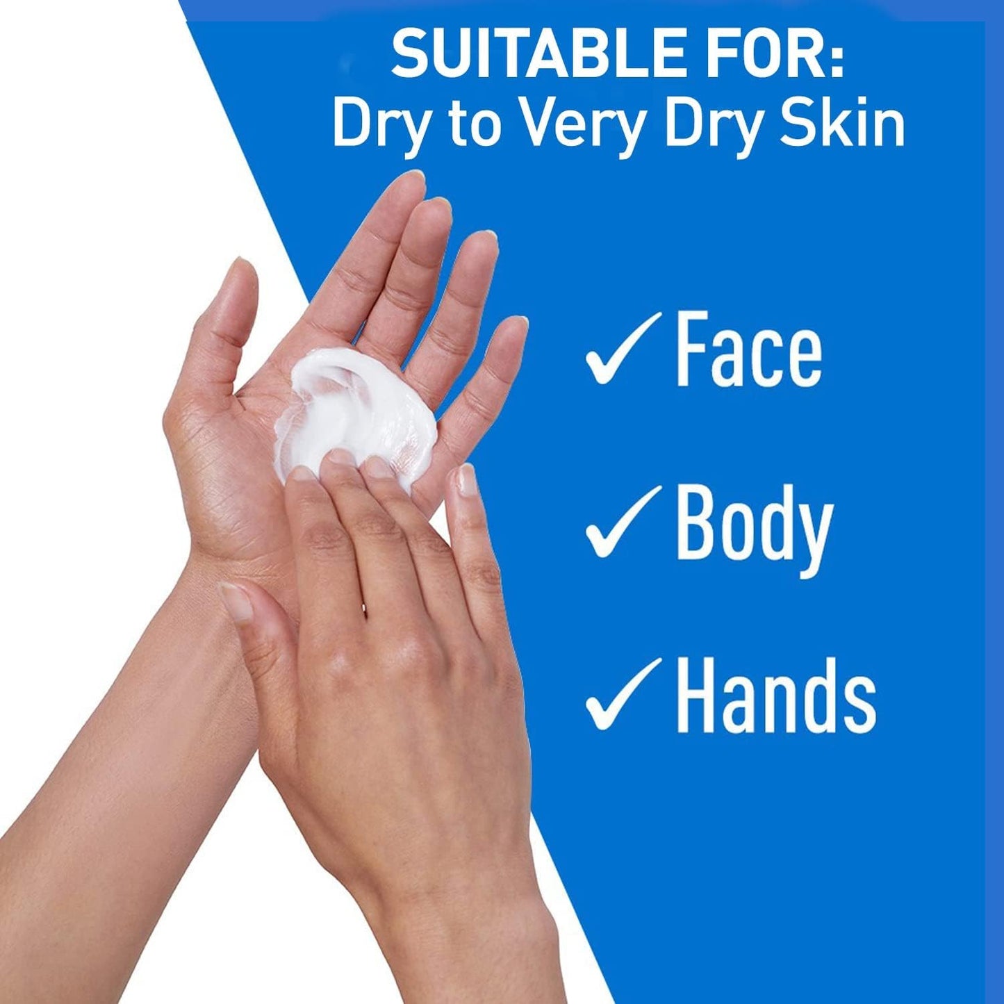 CeraVe Moisturizing Cream, Body and Face Moisturizer for Dry Skin, Body Cream with Hyaluronic Acid and Ceramides, 19 Ounce