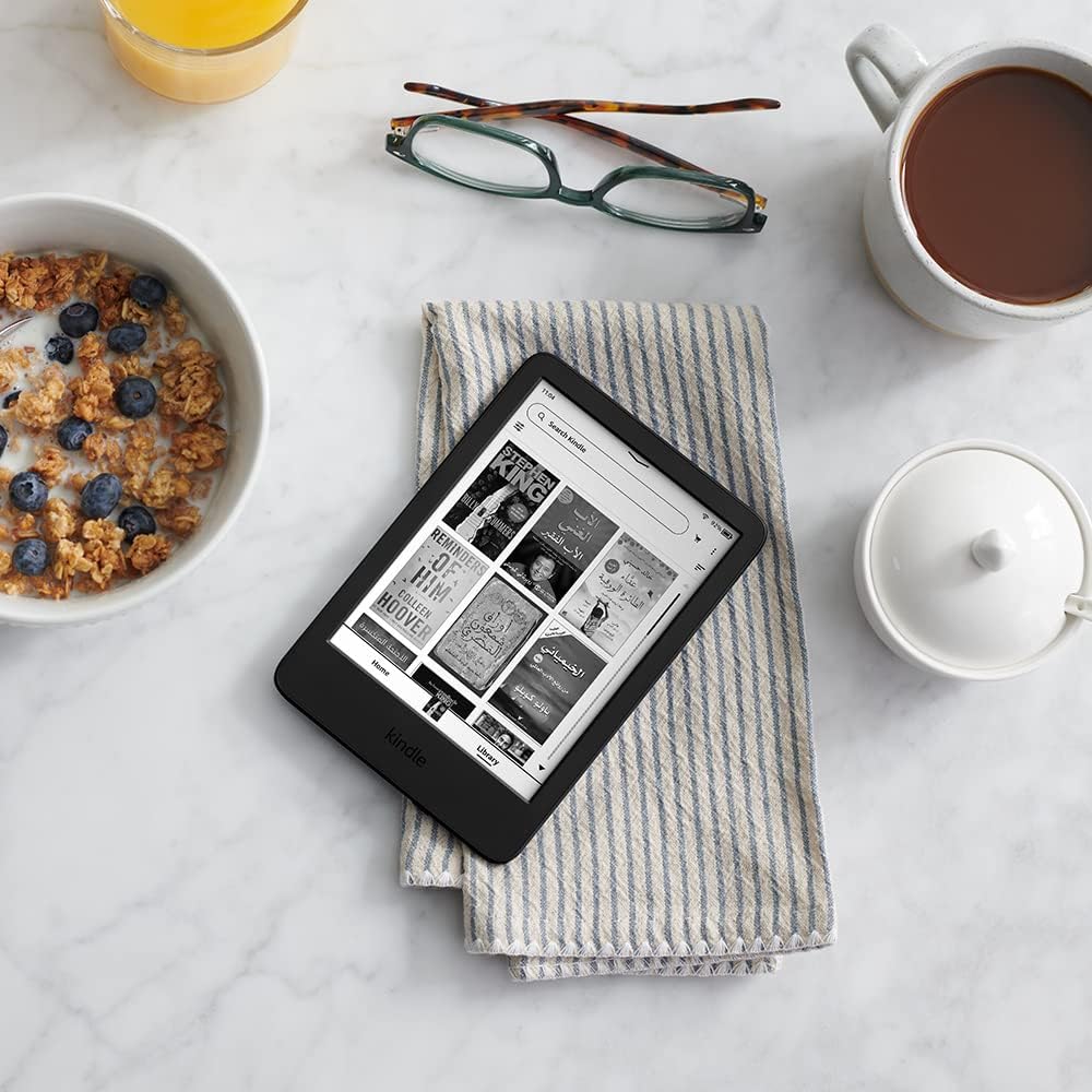 Kindle (2022 release) – The lightest and most compact Kindle, now with a 6”, 300 ppi high-resolution display, and 2x the storage | Black