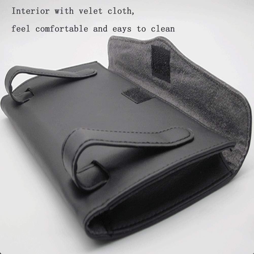Fredysu Leather Premium Napkin & Tissue Holder, For Backseat And Car Visor, Cartbox02B, Black