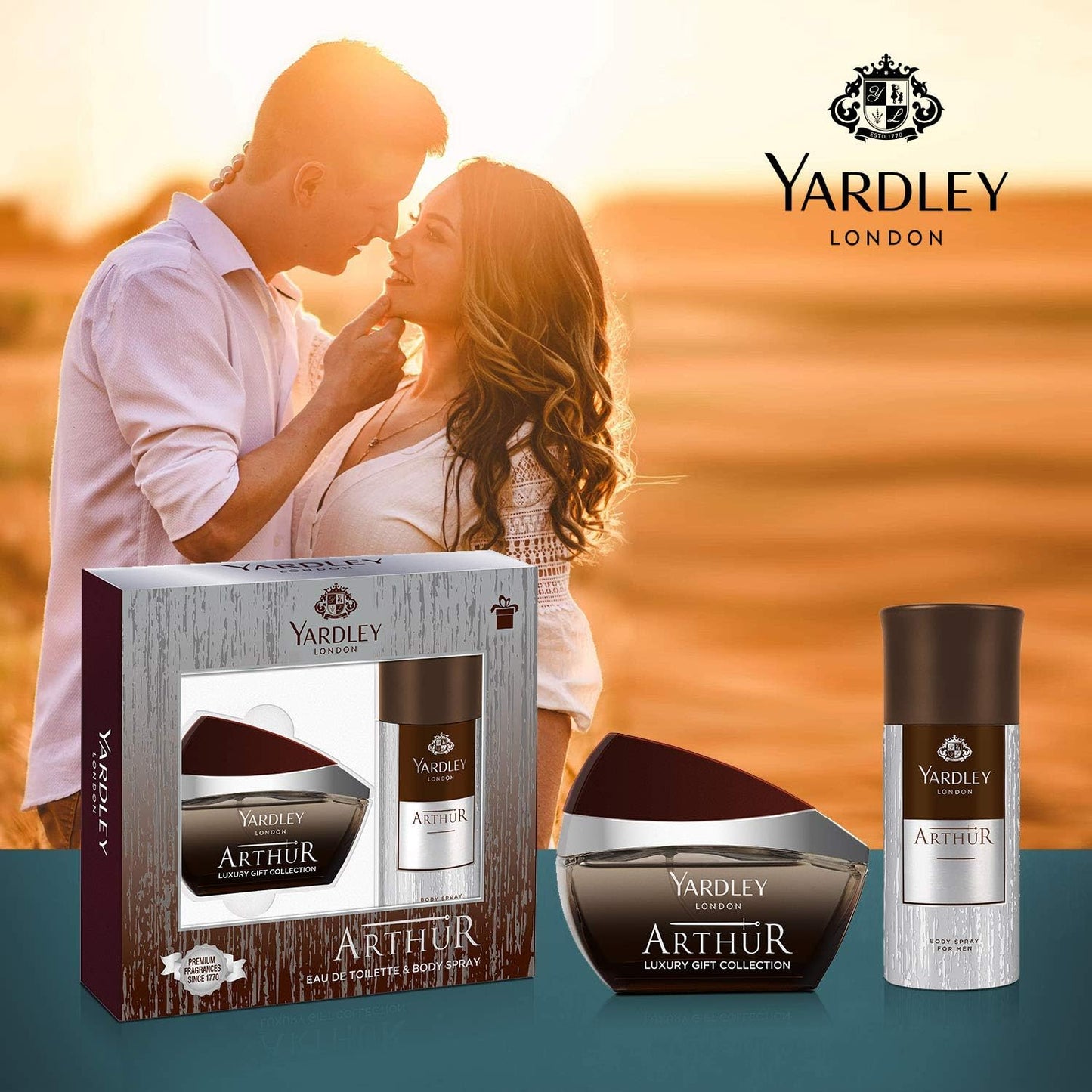 Yardley Arthur Gift Set For Men Edt, 100 ml + Body Spray, 150 ml