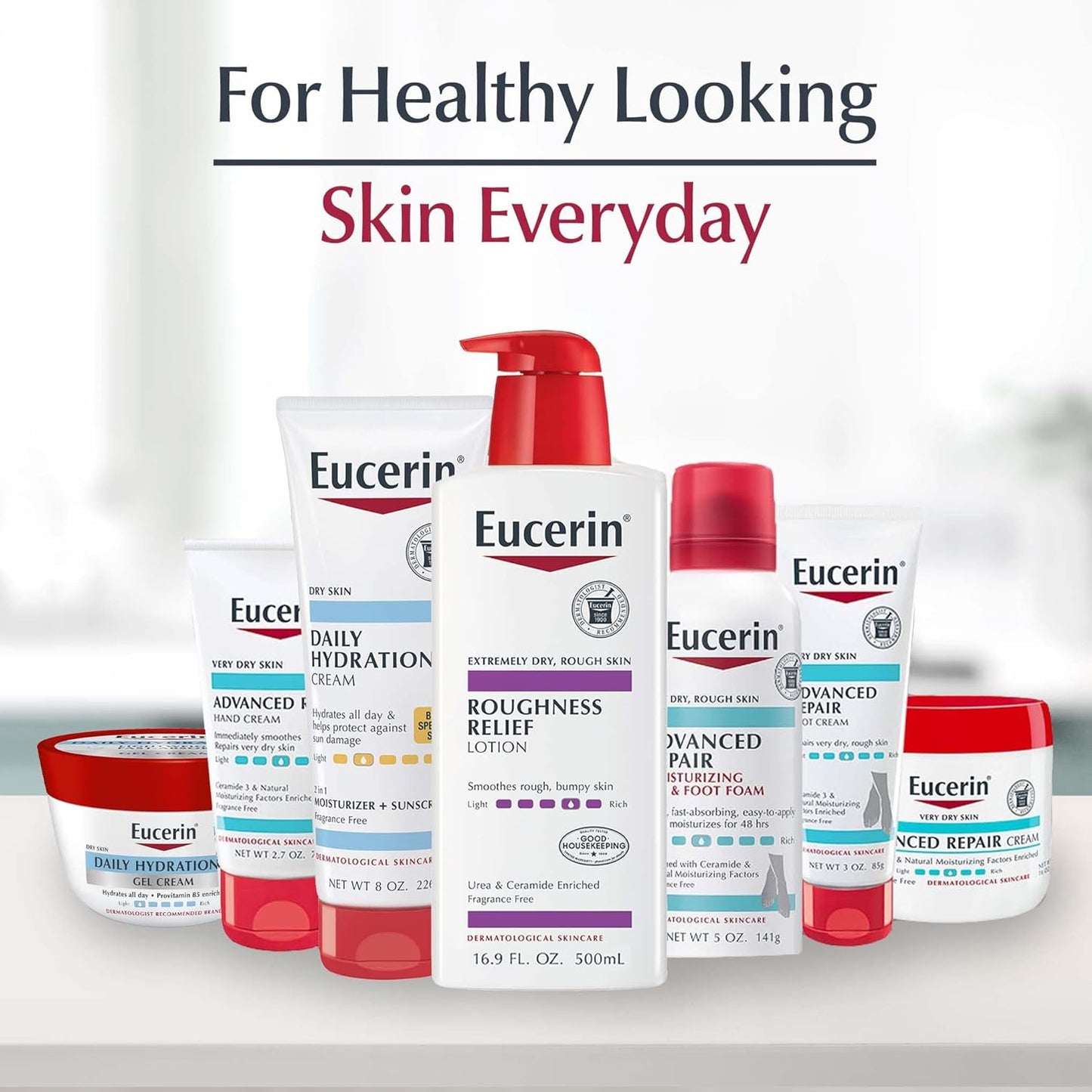Eucerin Roughness Relief Lotion - Full Body Lotion for Extremely Dry, Rough Skin - 16.9 fl. oz. Pump Bottle