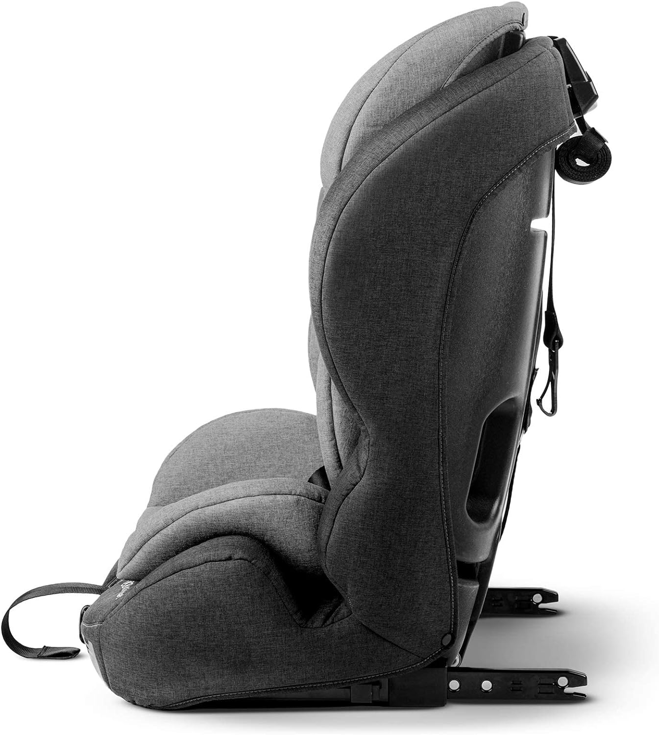 Kinderkraft Car Seat SAFETY FIX, Booster Child Seat, with Isofix, Top Tether, Adjustable Headrest, for Toddlers, Infant, Group 1/2/3, 9-36 Kg, Up to 12 Years, Safety Certificate ECE R44/04, Gray