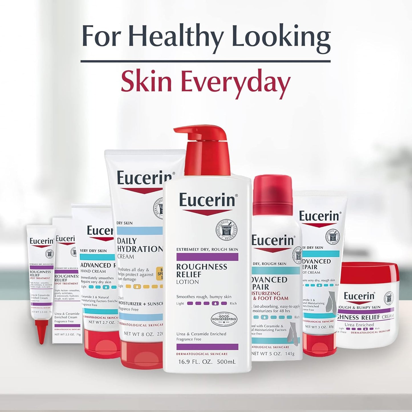 Eucerin Roughness Relief Lotion - Full Body Lotion for Extremely Dry, Rough Skin - 16.9 fl. oz. Pump Bottle