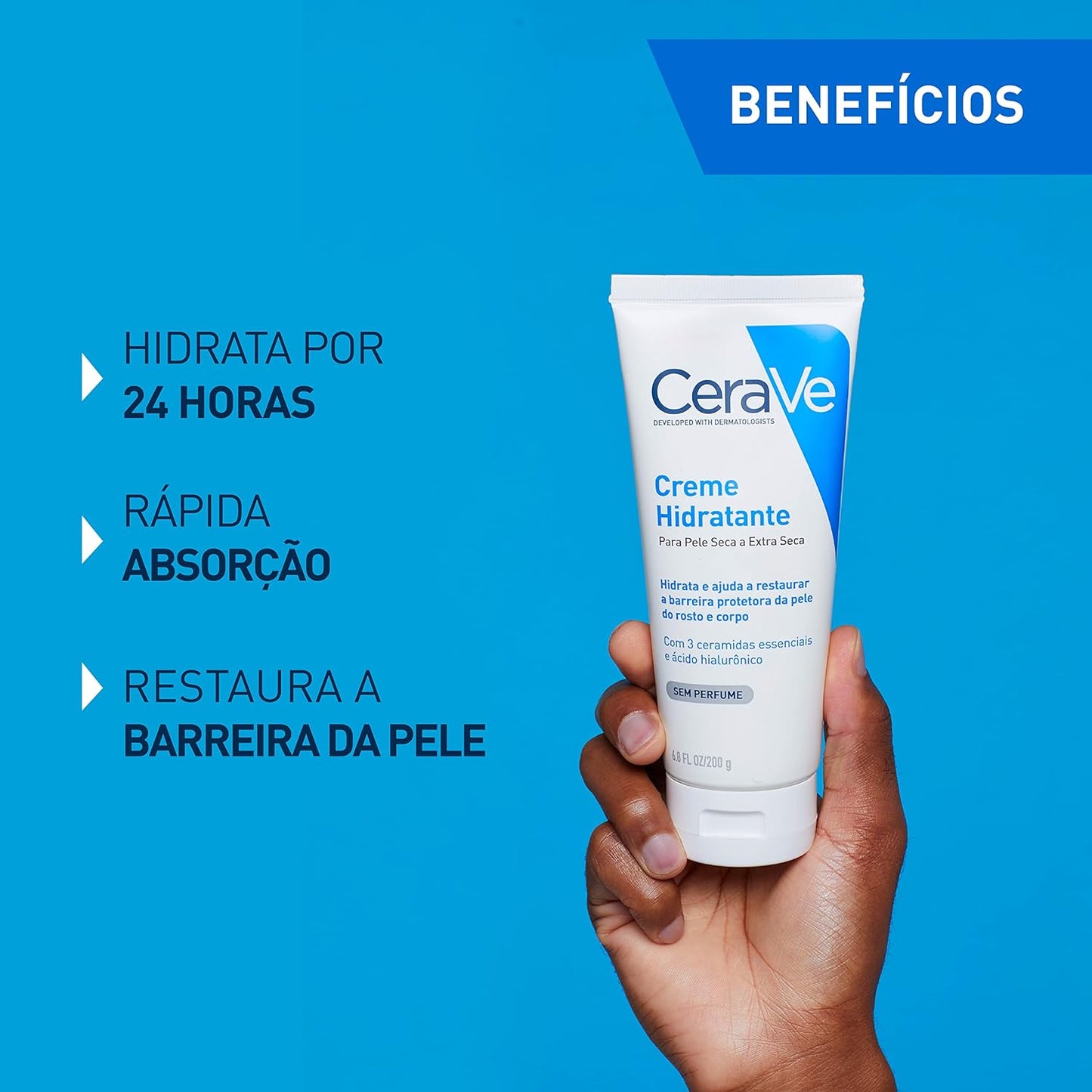 CeraVe Moisturizing Cream, Body and Face Moisturizer for Dry Skin, Body Cream with Hyaluronic Acid and Ceramides, 19 Ounce