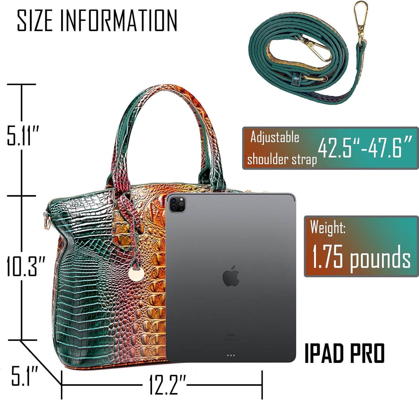 Makcr Joacbv Women Purse Satchel Bag Long Crossbody Classy Tote Bag Top Handle Vegan Leather Ladies Handbags Embossed Pattern