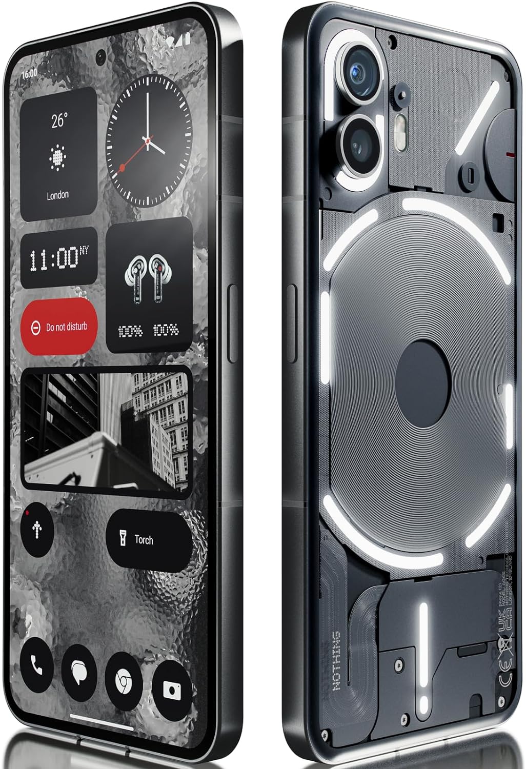 Nothing Phone (2) 12+256, Glyph Interface, Nothing OS 2.0, 50MP dual camera, 6.7” LTPO AMOLED screen, 4700 mAh battery, waterproof, 5G Android smartphone, White
