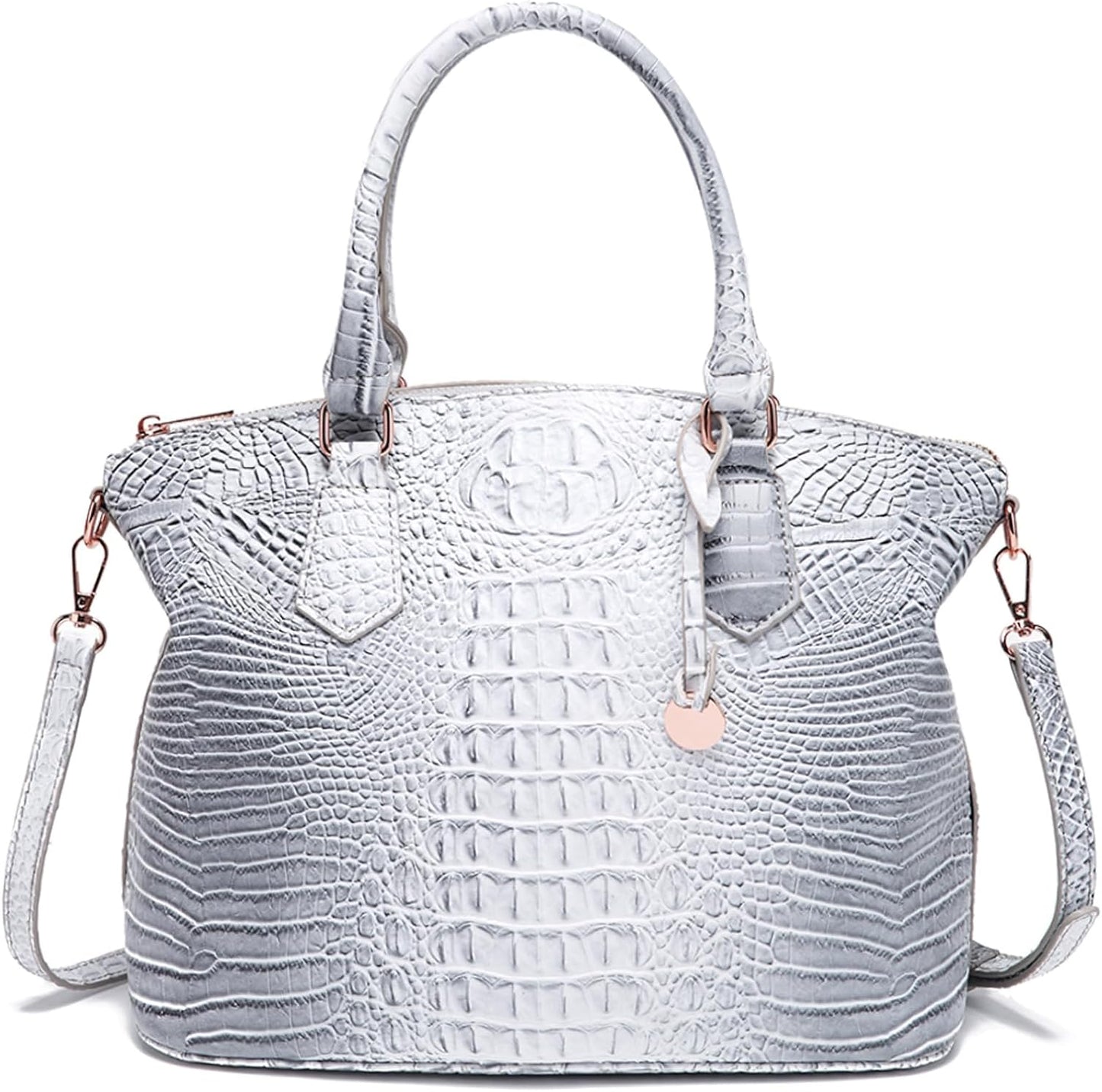 Makcr Joacbv Women Purse Satchel Bag Long Crossbody Classy Tote Bag Top Handle Vegan Leather Ladies Handbags Embossed Pattern