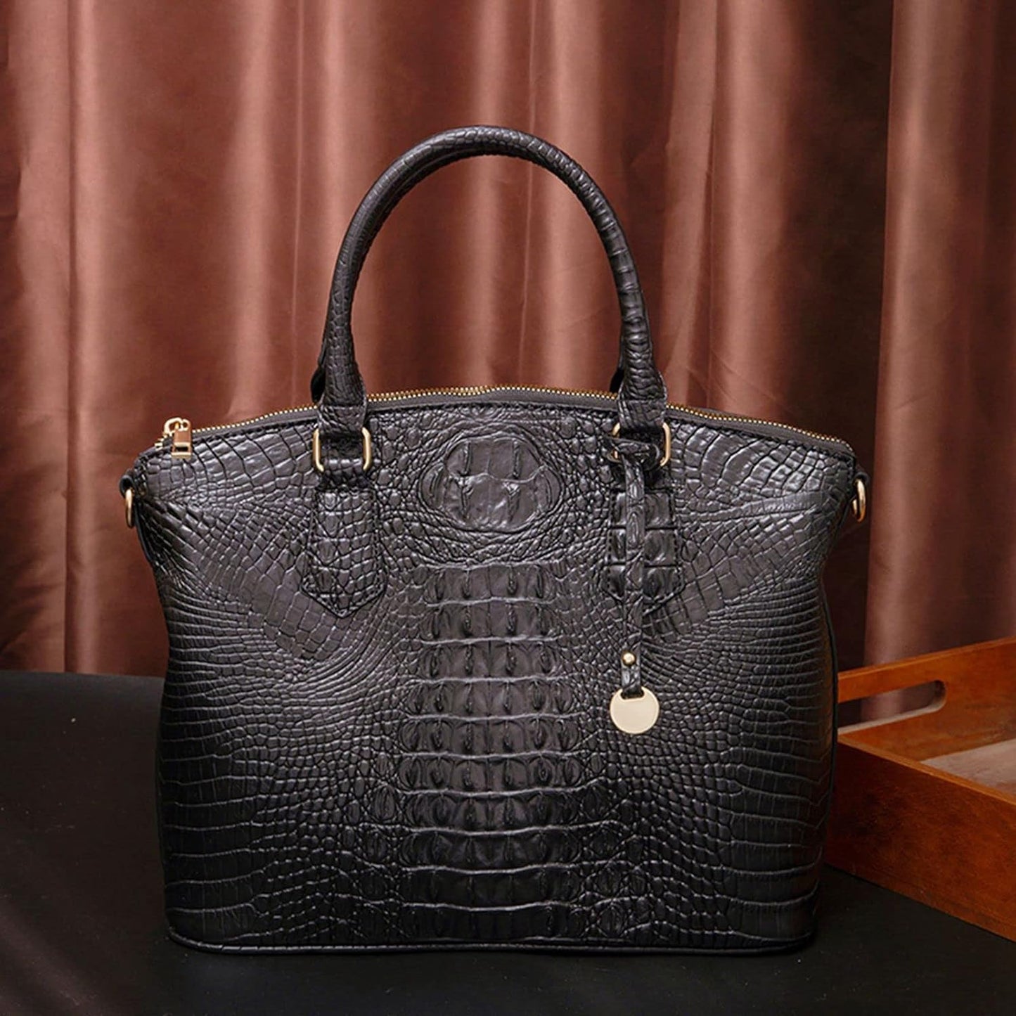 Makcr Joacbv Women Purse Satchel Bag Long Crossbody Classy Tote Bag Top Handle Vegan Leather Ladies Handbags Embossed Pattern