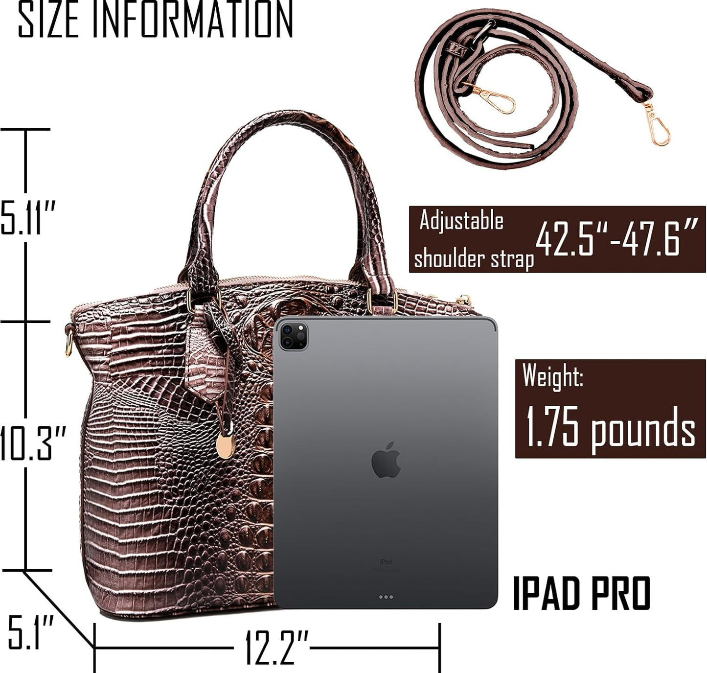 Makcr Joacbv Women Purse Satchel Bag Long Crossbody Classy Tote Bag Top Handle Vegan Leather Ladies Handbags Embossed Pattern