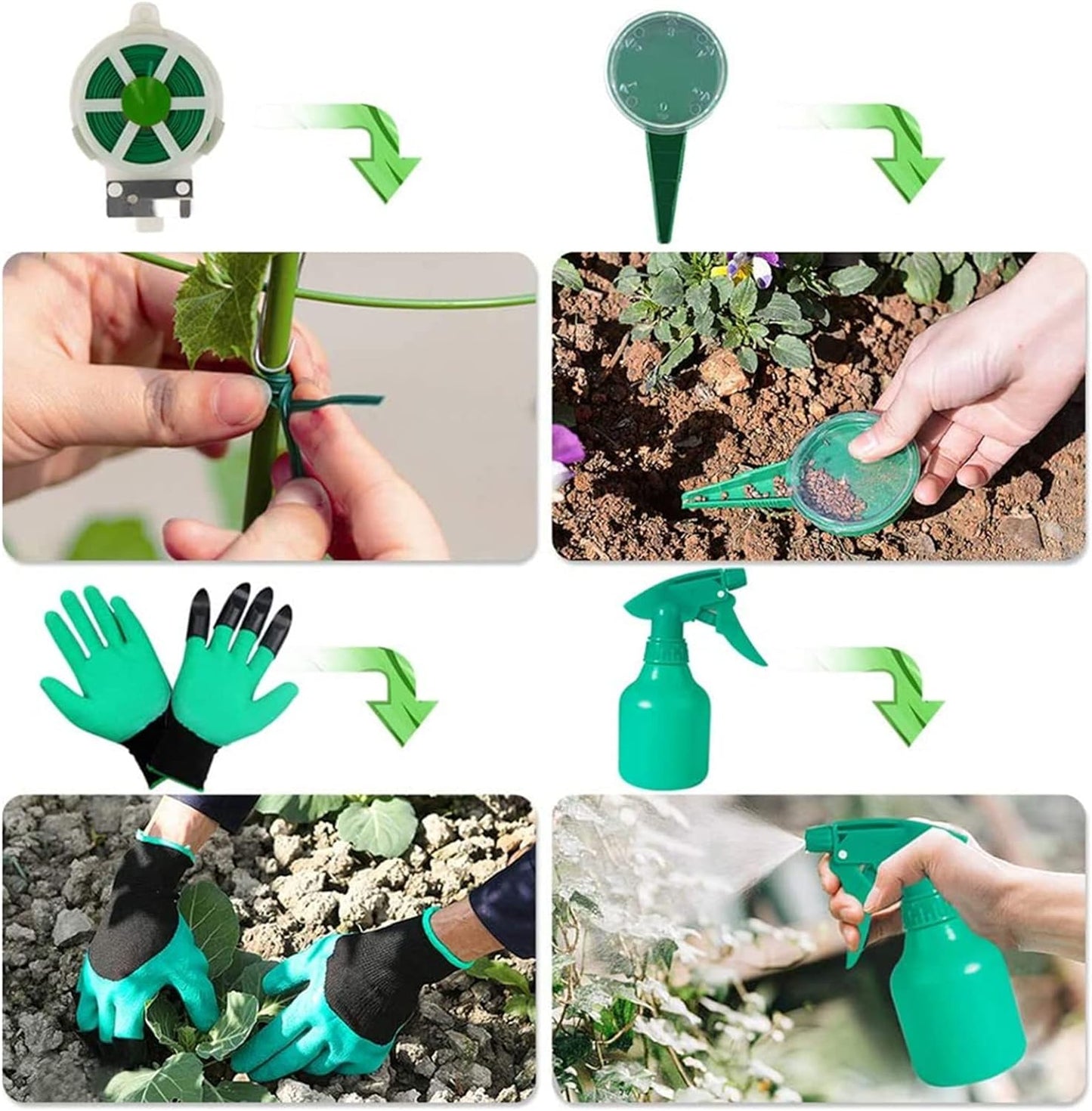 UUHOME 83 Pcs Garden Tools Set Succulent Tools Set, Heavy Duty Aluminum Manual Garden Kit Outdoor Gardening Gifts Tools for Men Women