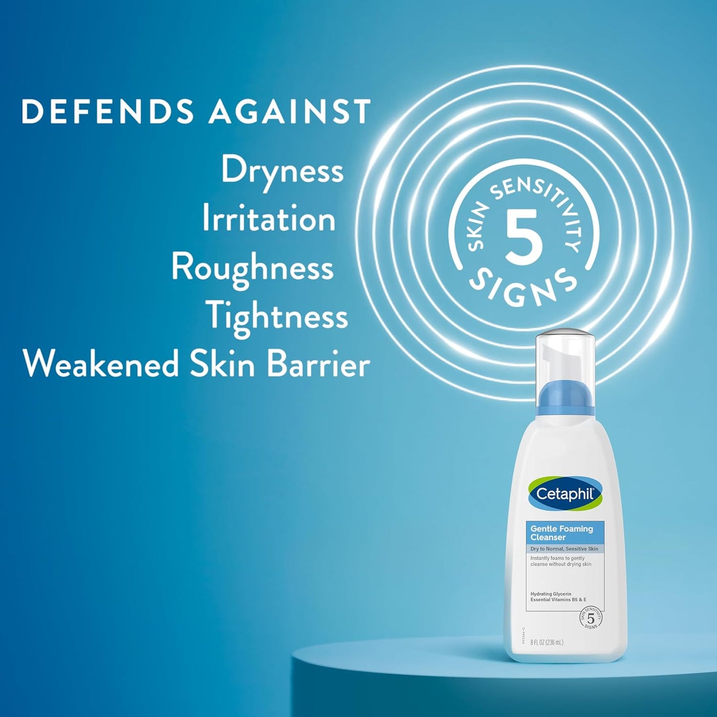 CETAPHIL Face Wash by , Hydrating Gentle Skin Cleanser for Dry to Normal Sensitive Skin, NEW 20 oz, Fragrance Free, Soap Free and Non-Foaming