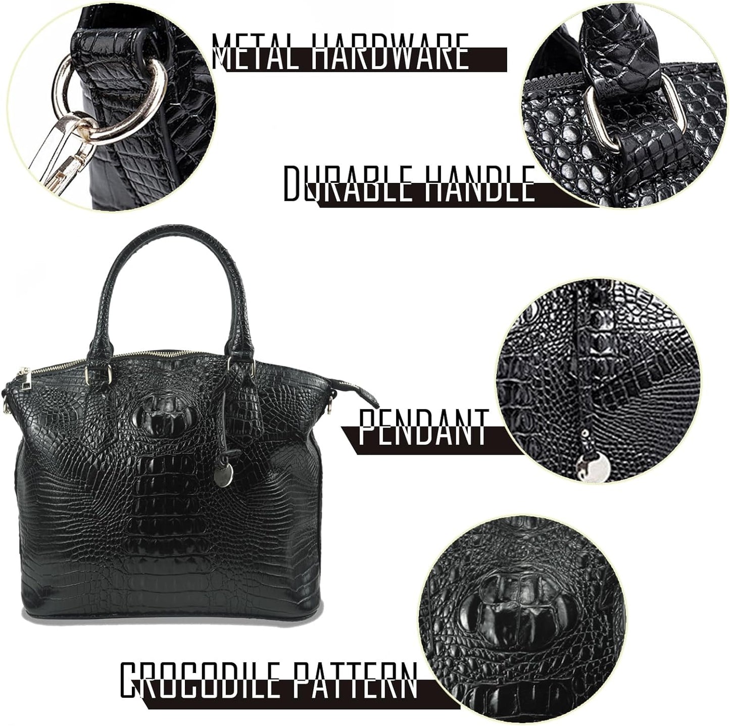 Makcr Joacbv Women Purse Satchel Bag Long Crossbody Classy Tote Bag Top Handle Vegan Leather Ladies Handbags Embossed Pattern