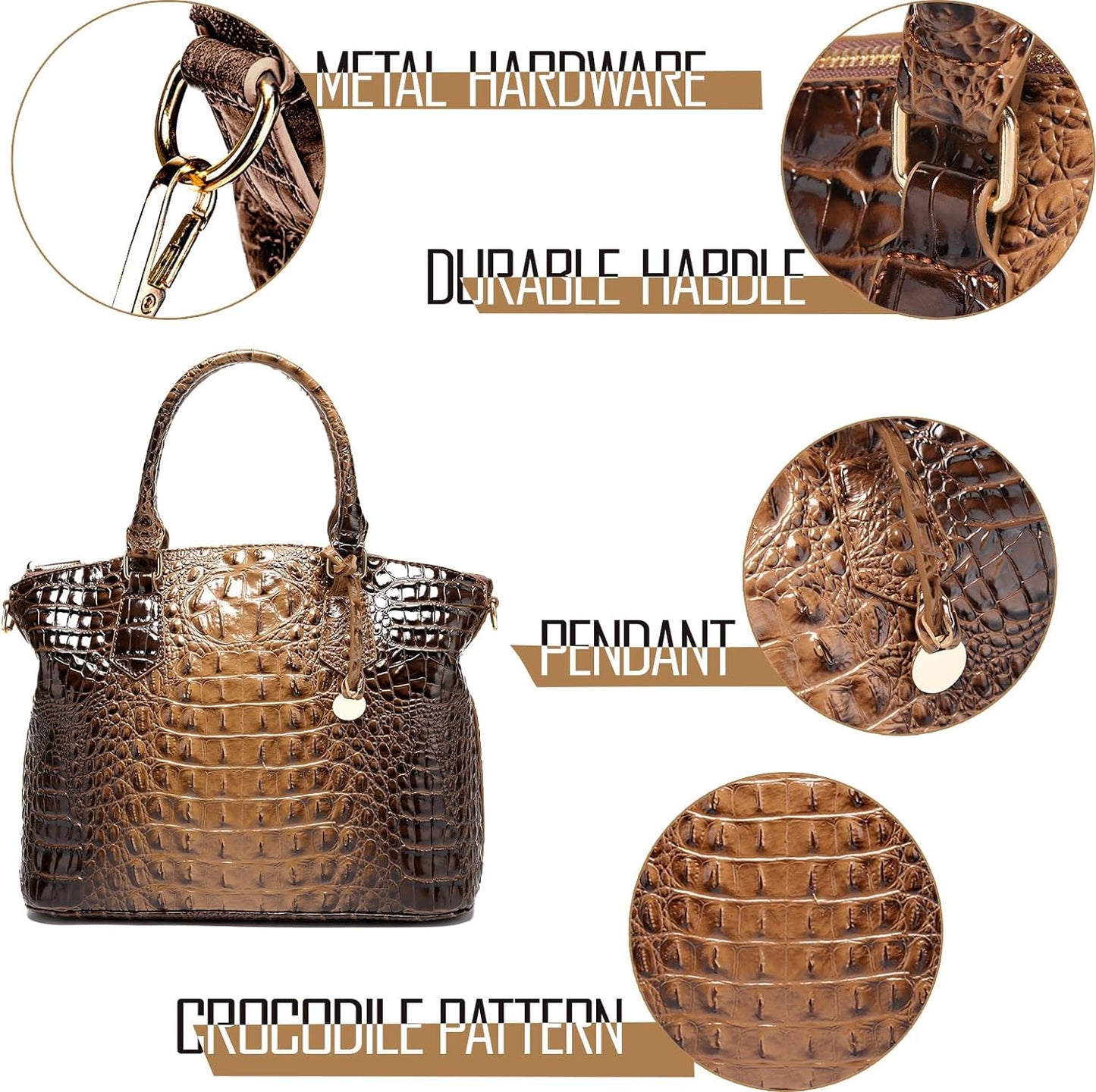 Makcr Joacbv Women Purse Satchel Bag Long Crossbody Classy Tote Bag Top Handle Vegan Leather Ladies Handbags Embossed Pattern