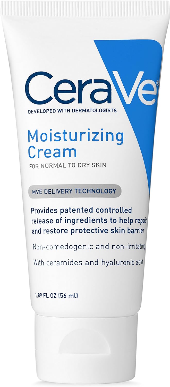 CeraVe Moisturizing Cream, Body and Face Moisturizer for Dry Skin, Body Cream with Hyaluronic Acid and Ceramides, 19 Ounce