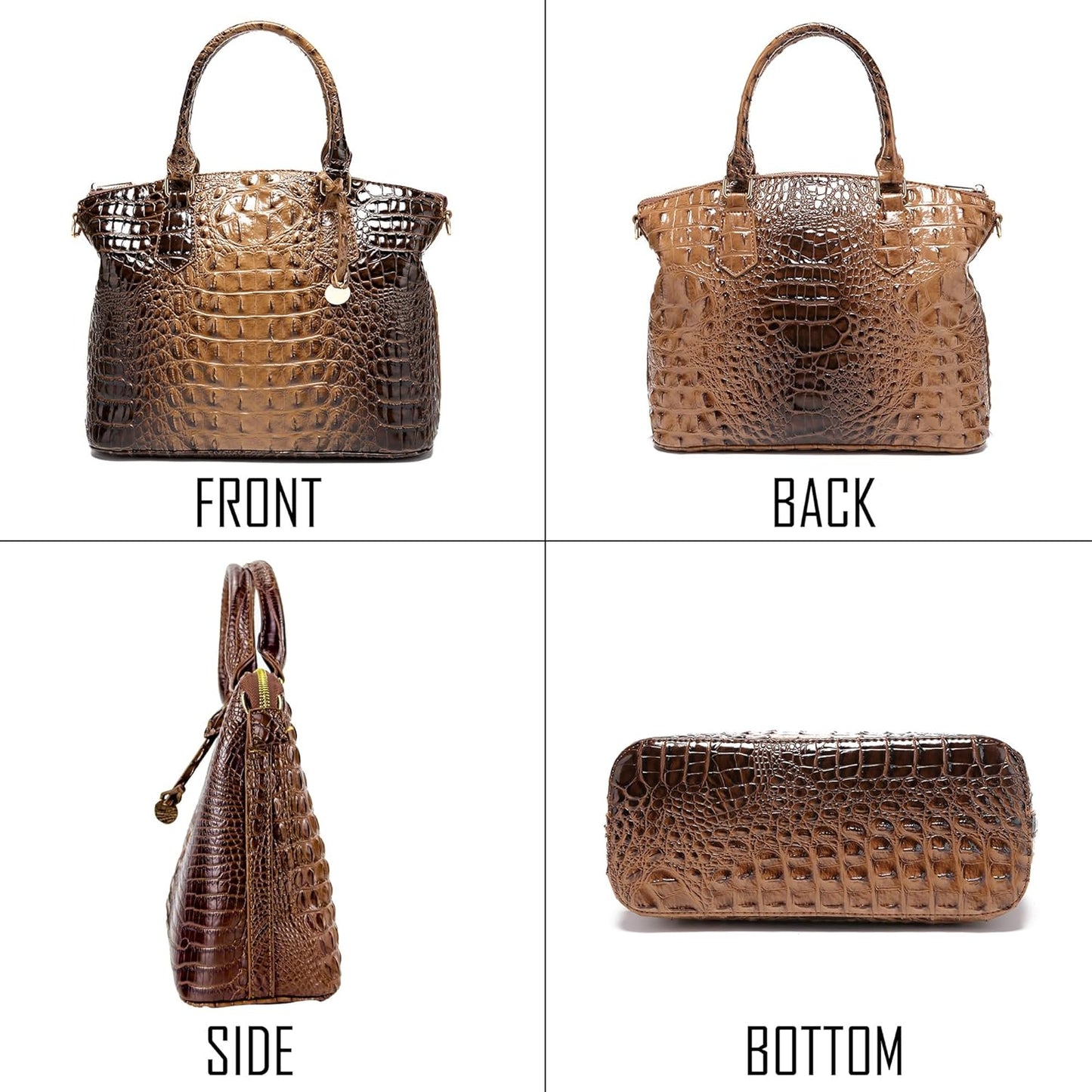 Makcr Joacbv Women Purse Satchel Bag Long Crossbody Classy Tote Bag Top Handle Vegan Leather Ladies Handbags Embossed Pattern
