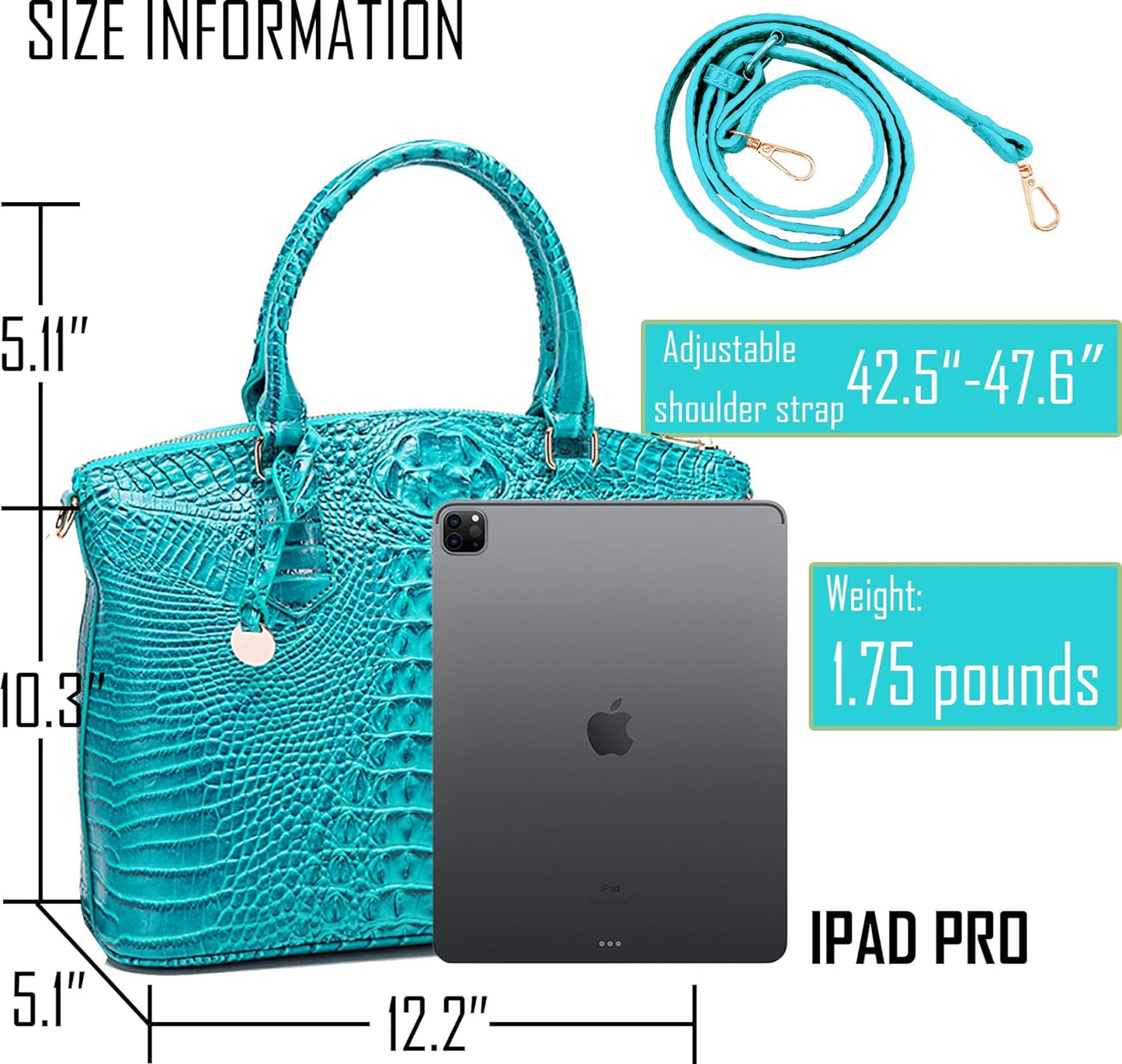 Makcr Joacbv Women Purse Satchel Bag Long Crossbody Classy Tote Bag Top Handle Vegan Leather Ladies Handbags Embossed Pattern