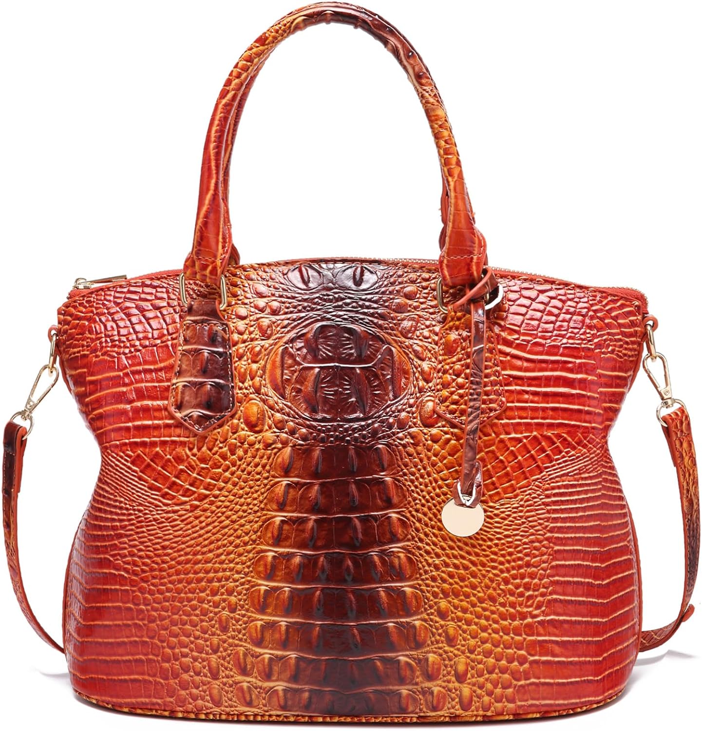 Makcr Joacbv Women Purse Satchel Bag Long Crossbody Classy Tote Bag Top Handle Vegan Leather Ladies Handbags Embossed Pattern