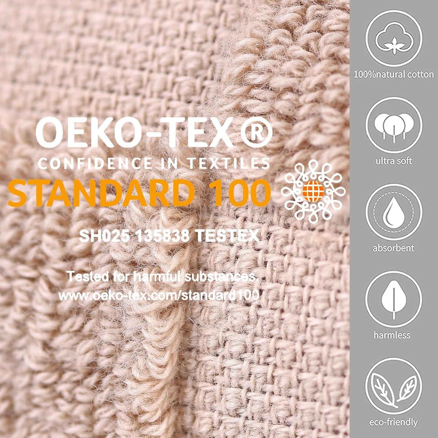 DIAOJIA Bath Towels Soft Cotton 6 Piece,100% Cotton Anti Odor Family Towels, Highly Absorbent Quick-Drying Lightweight Spa Towel for Bathroom 2 Bath Towel 2 Washcloth 2 Hand Towel (Cool Grey)