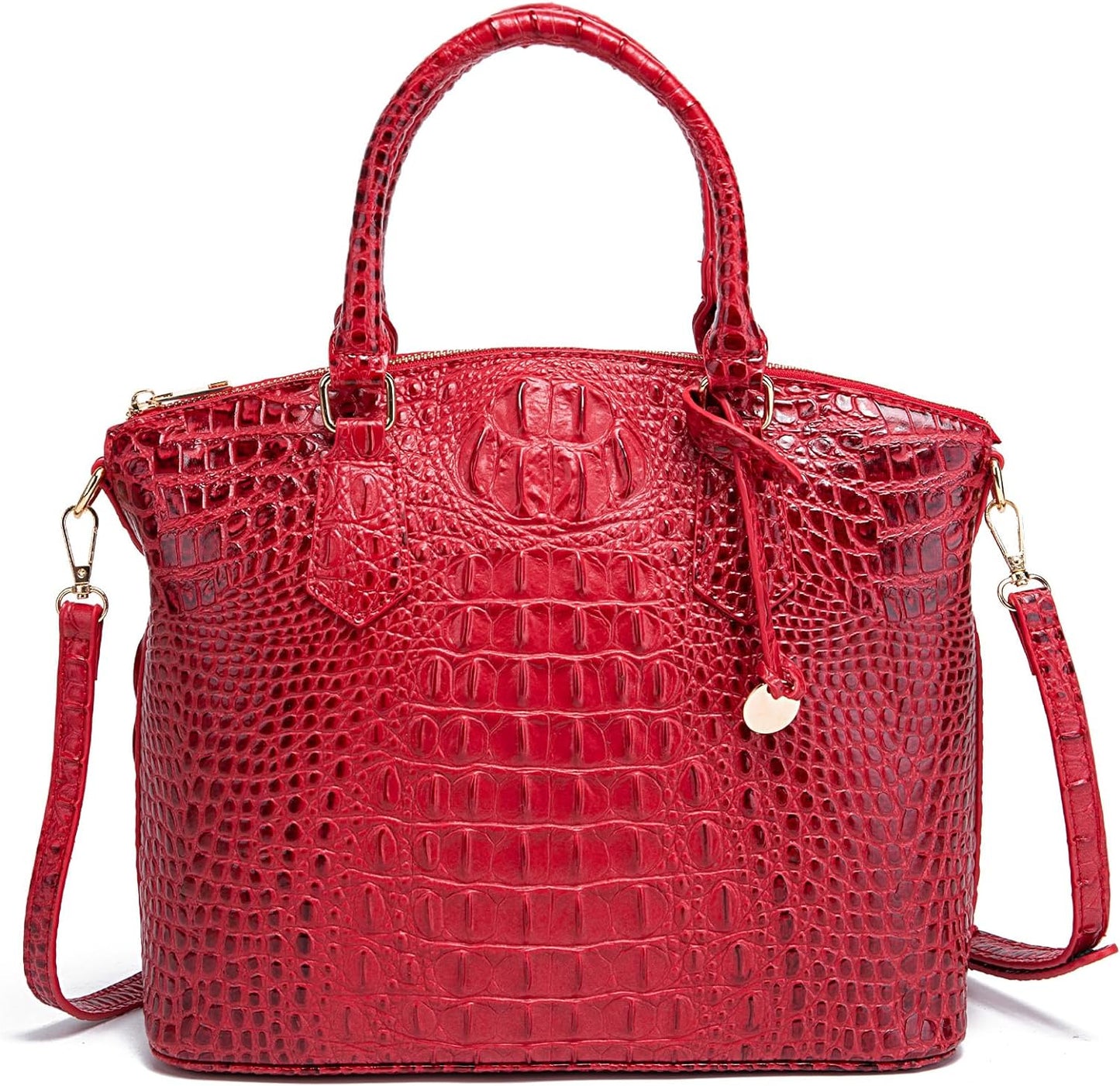 Makcr Joacbv Women Purse Satchel Bag Long Crossbody Classy Tote Bag Top Handle Vegan Leather Ladies Handbags Embossed Pattern