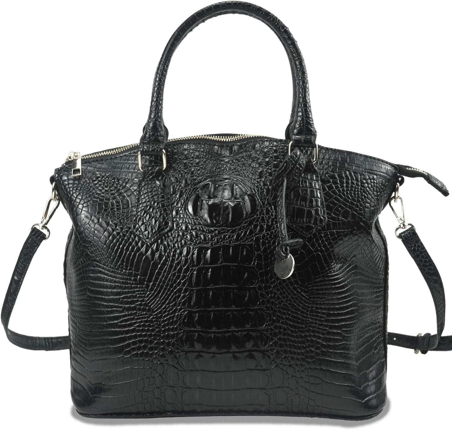 Makcr Joacbv Women Purse Satchel Bag Long Crossbody Classy Tote Bag Top Handle Vegan Leather Ladies Handbags Embossed Pattern