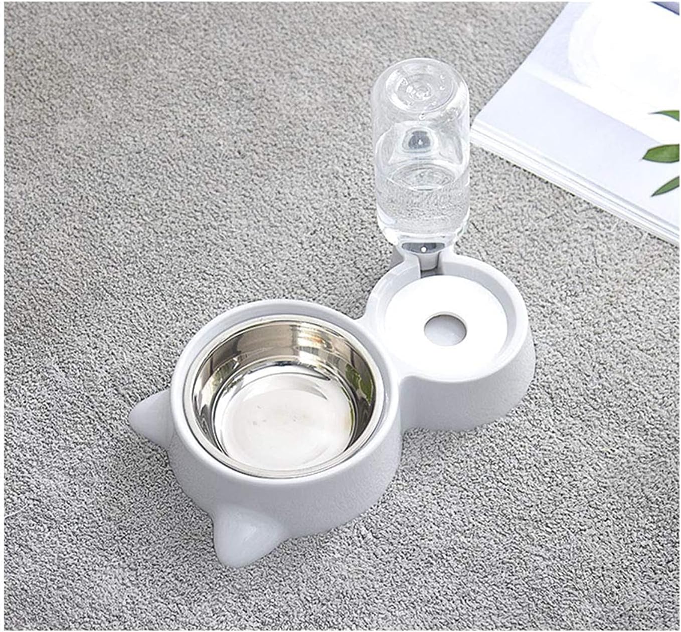 ANTOLE Automatic Water Dispenser Double Dog Bowl Cat Feeding Station Stainless Steel Water and Food Bowls Quality Dog Bowl Holder for Dogs Cats