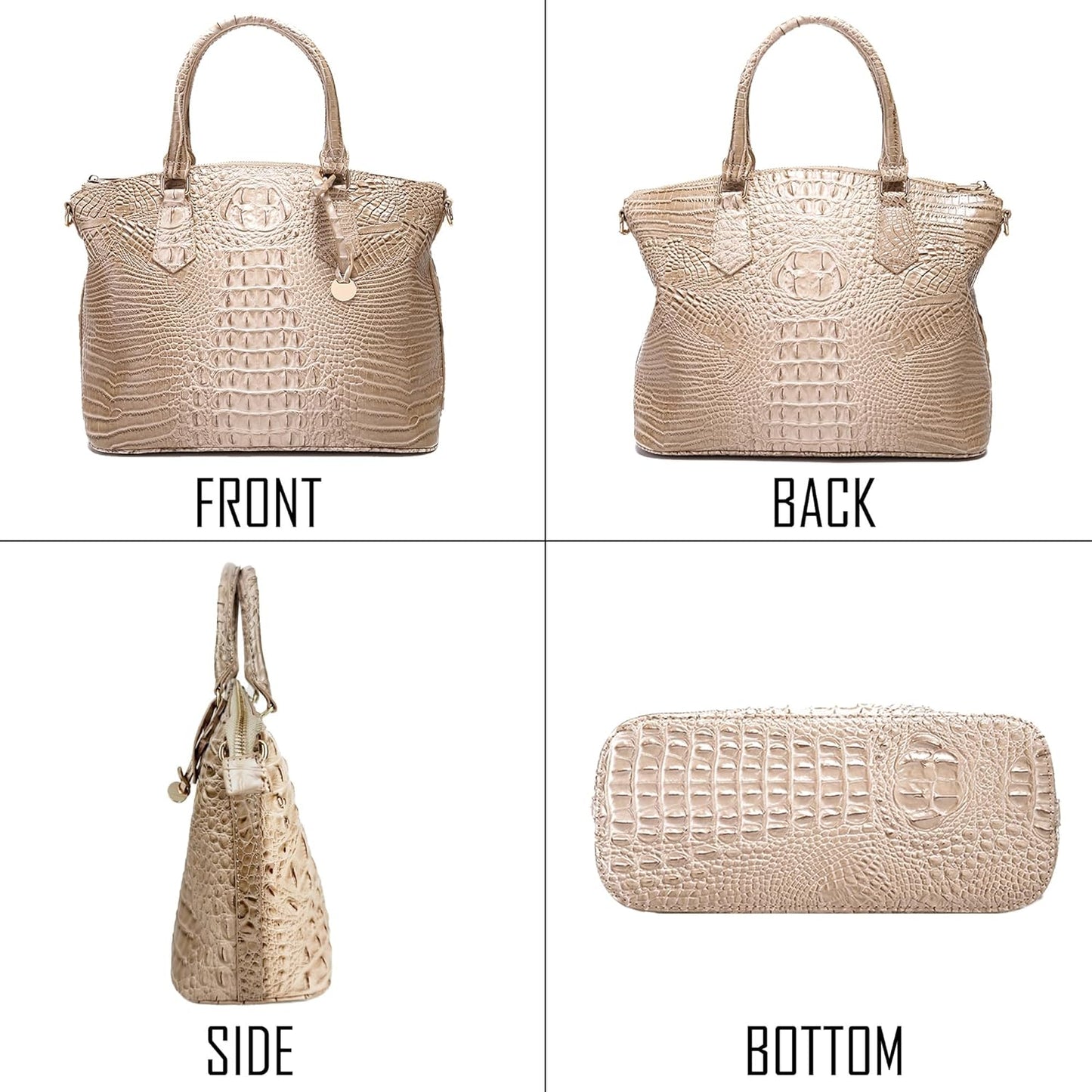 Makcr Joacbv Women Purse Satchel Bag Long Crossbody Classy Tote Bag Top Handle Vegan Leather Ladies Handbags Embossed Pattern